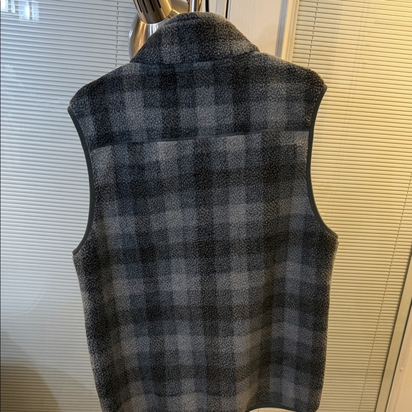 Simply Southern Charcoal Plaid Fleece Vest - Picture 3 of 3